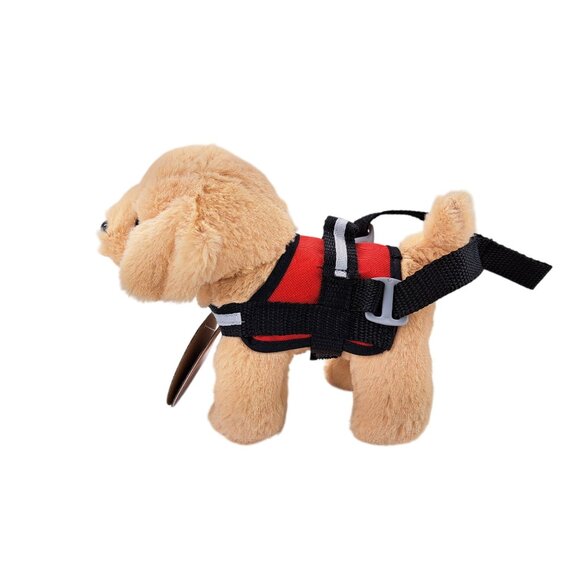My Life As Service Dog Guide Plush Stuffed Animal Toy Harness Support Yellow Lab - Picture 7 of 10
